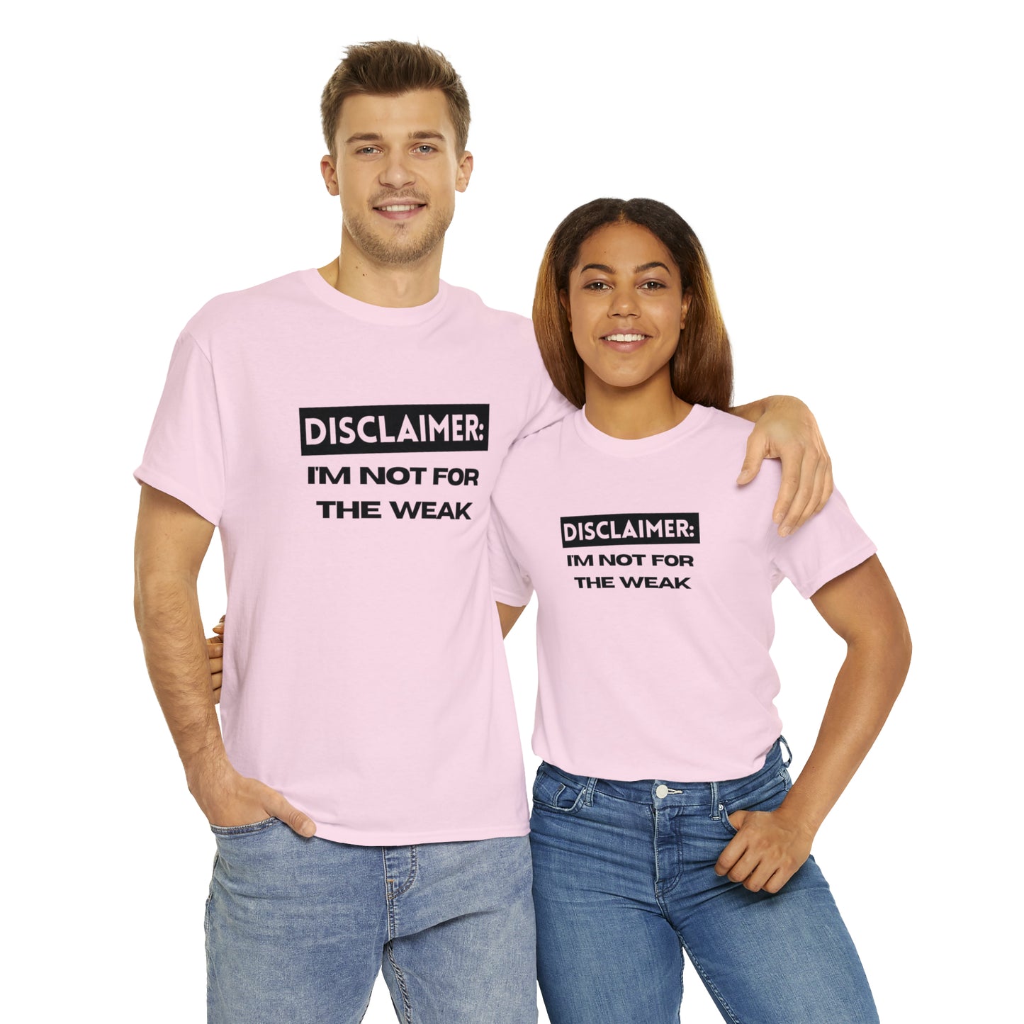 Disclaimer: I'M Not For The Weak Unisex Heavy Cotton Tee_BLK