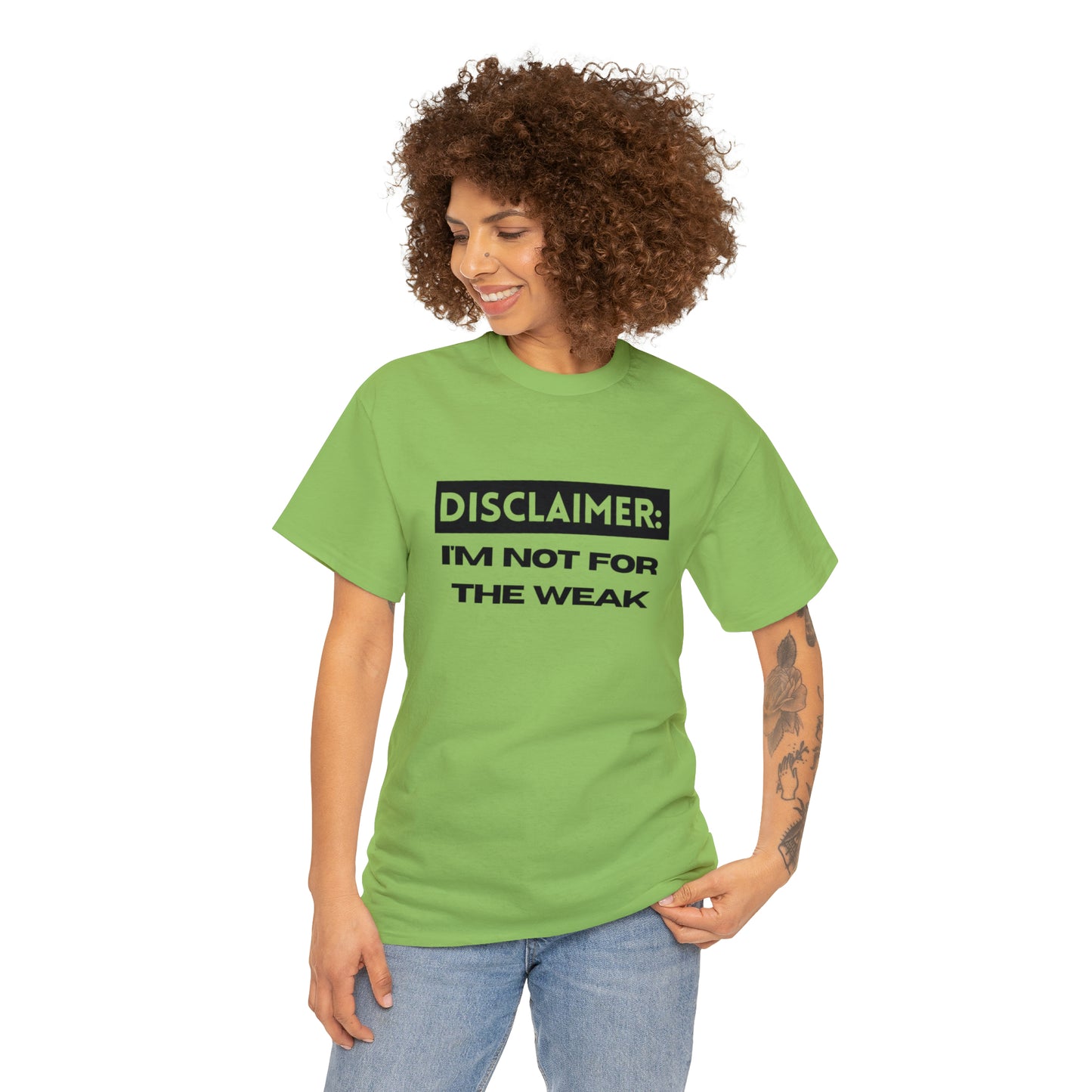 Disclaimer: I'M Not For The Weak Unisex Heavy Cotton Tee_BLK