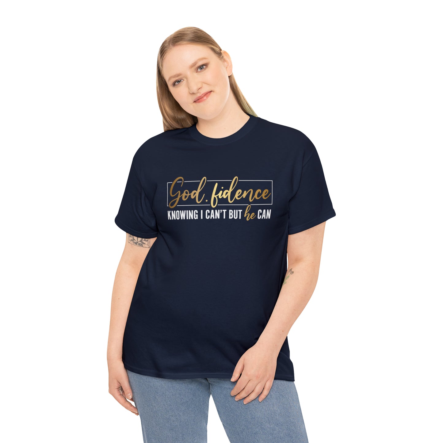 God-fidence Unisex Heavy Cotton Tee - Black Print