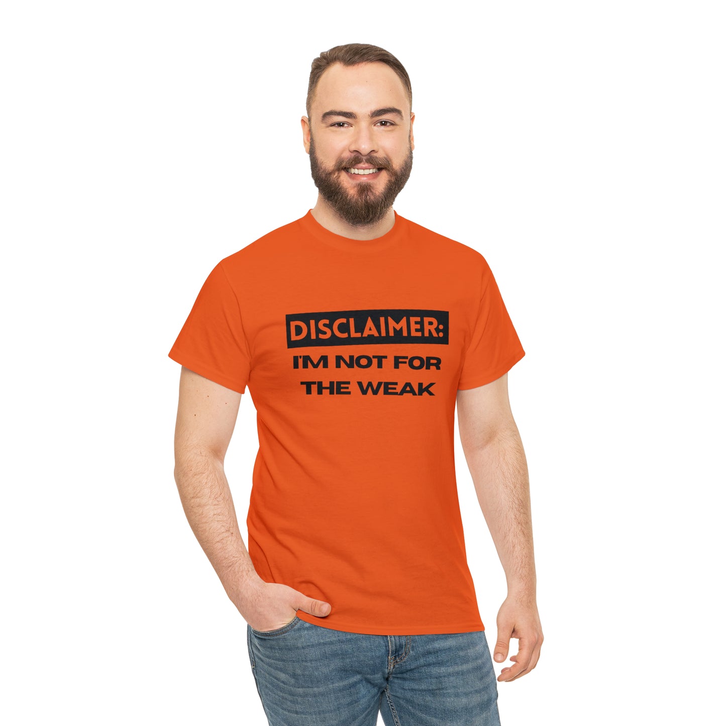 Disclaimer: I'M Not For The Weak Unisex Heavy Cotton Tee_BLK