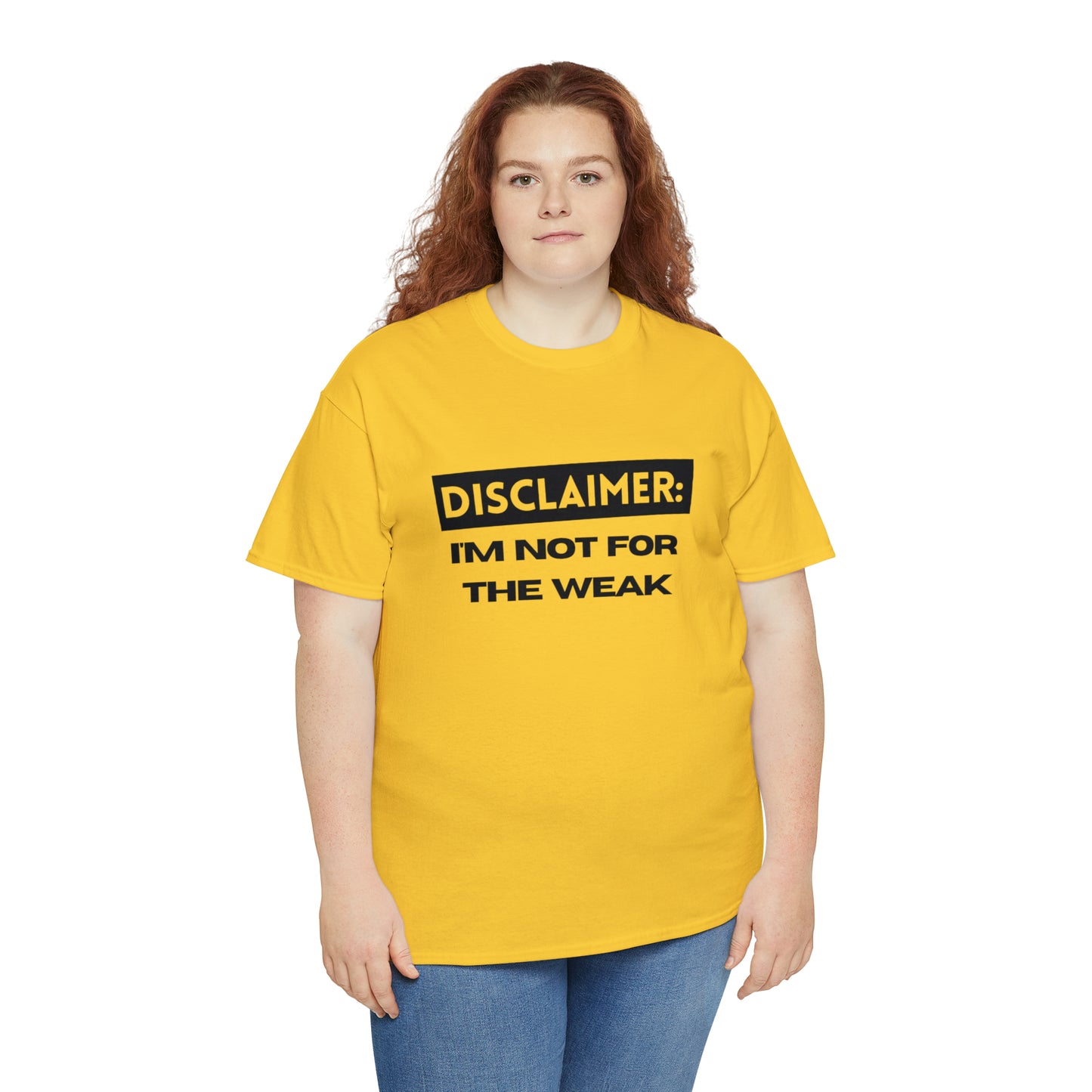 Disclaimer: I'M Not For The Weak Unisex Heavy Cotton Tee_BLK