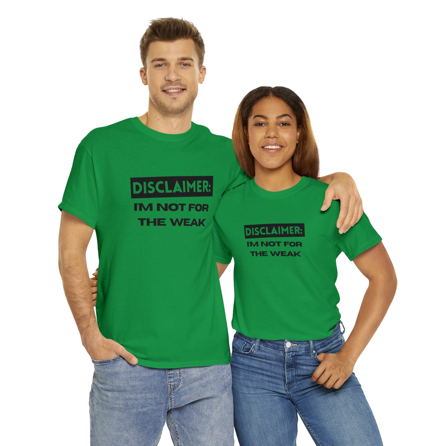 Disclaimer: I'M Not For The Weak Unisex Heavy Cotton Tee_BLK