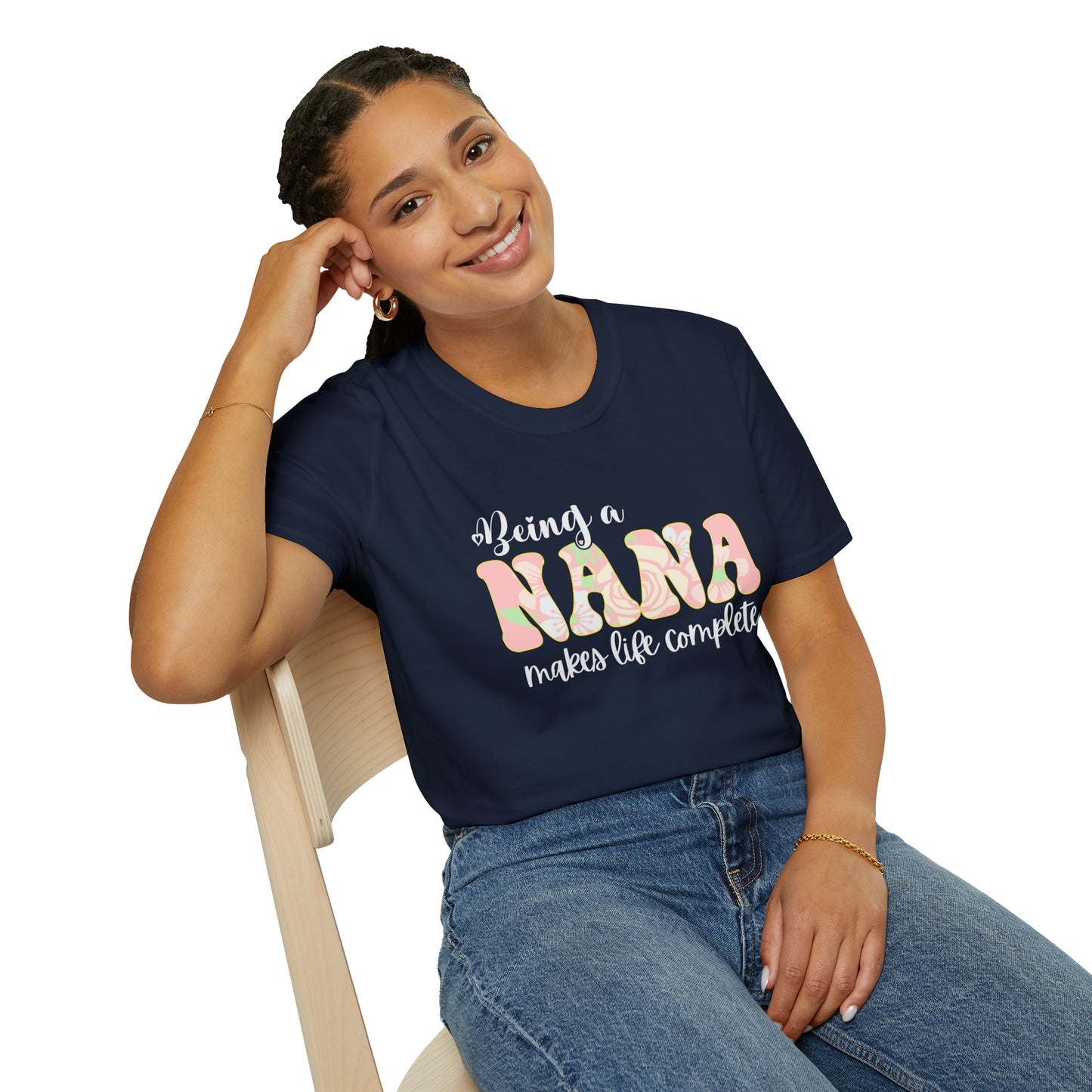 Being a Nana Makes Life Complete Unisex Softstyle T-Shirt