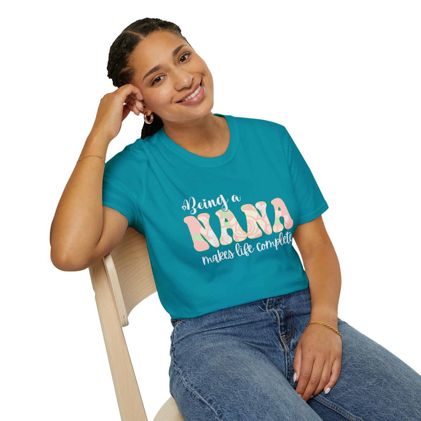 Being a Nana Makes Life Complete Unisex Softstyle T-Shirt