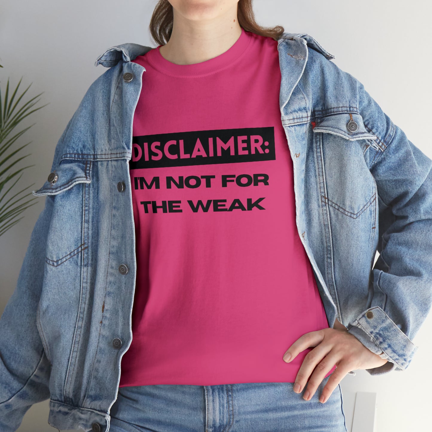 Disclaimer: I'M Not For The Weak Unisex Heavy Cotton Tee_BLK
