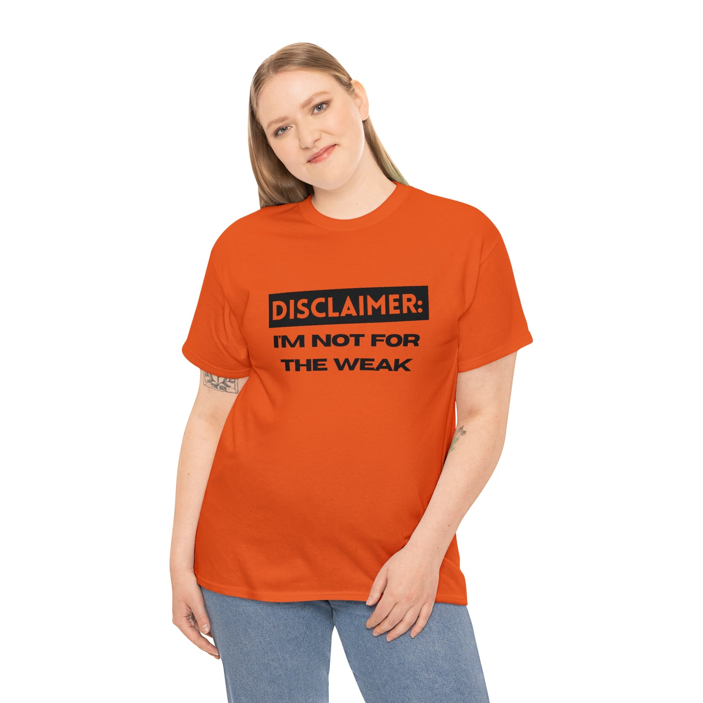 Disclaimer: I'M Not For The Weak Unisex Heavy Cotton Tee_BLK
