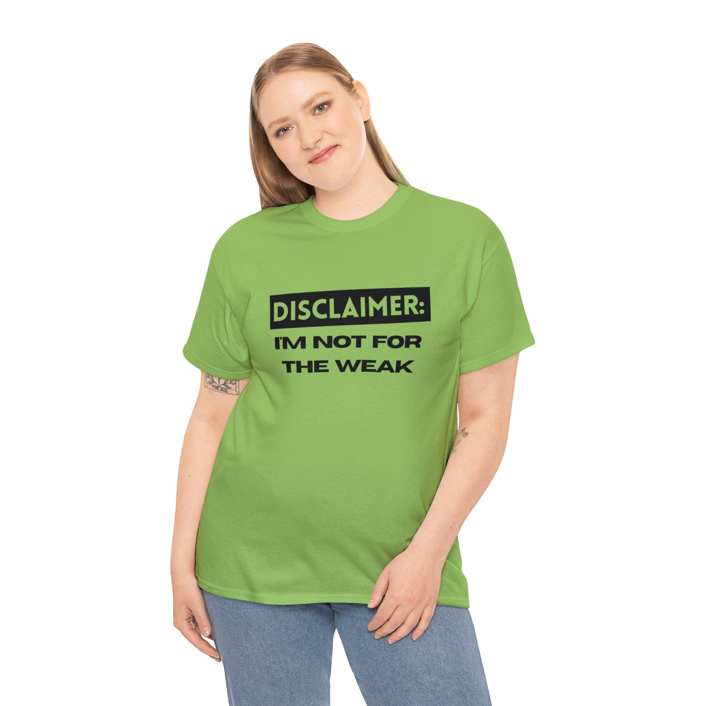 Disclaimer: I'M Not For The Weak Unisex Heavy Cotton Tee_BLK