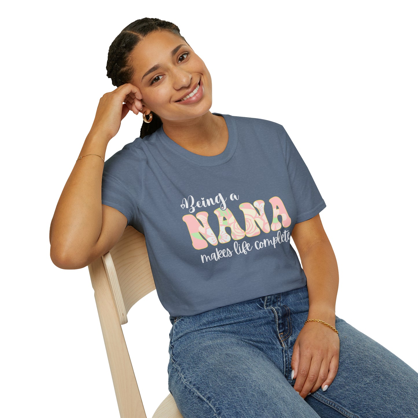 Being a Nana Makes Life Complete Unisex Softstyle T-Shirt