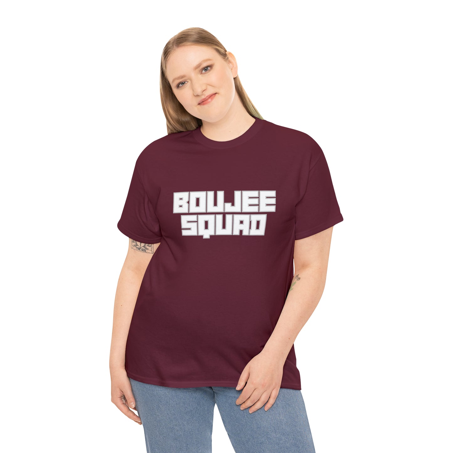 Boujee Squad Unisex Heavy Cotton Tee_WHT Print