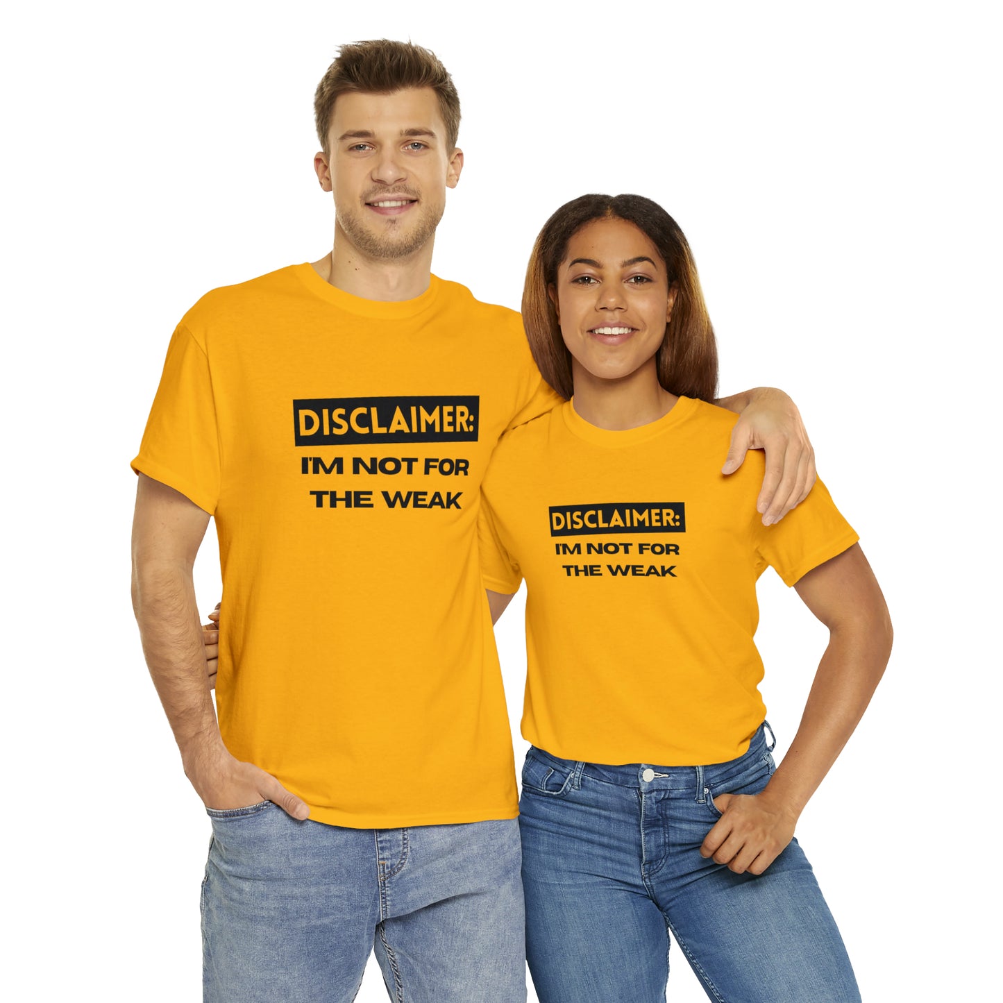Disclaimer: I'M Not For The Weak Unisex Heavy Cotton Tee_BLK