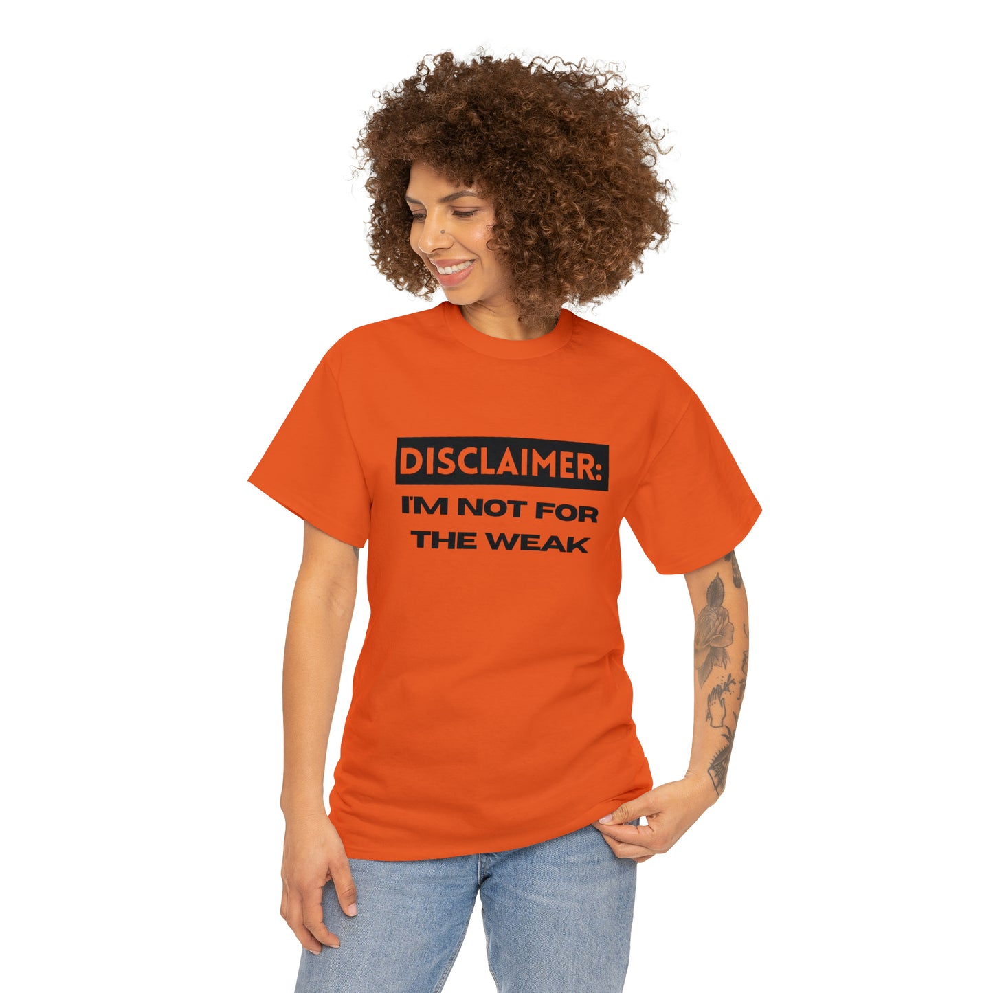 Disclaimer: I'M Not For The Weak Unisex Heavy Cotton Tee_BLK