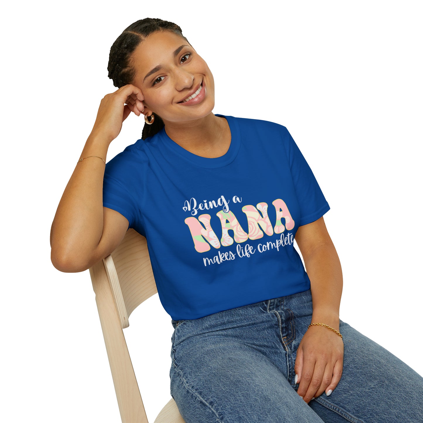 Being a Nana Makes Life Complete Unisex Softstyle T-Shirt