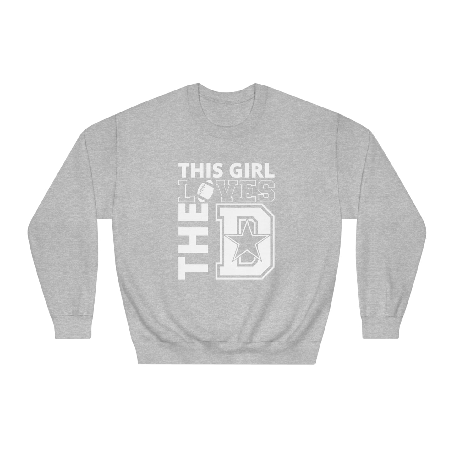 This Girl Loves the Dallas Cowboys - Fan - Unisex DryBlend® Crewneck Sweatshirt