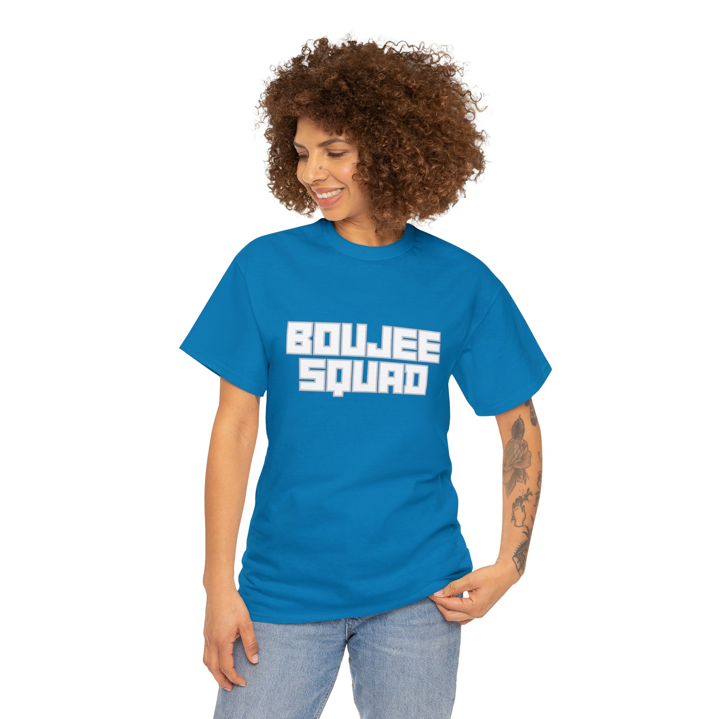 Boujee Squad Unisex Heavy Cotton Tee_WHT Print