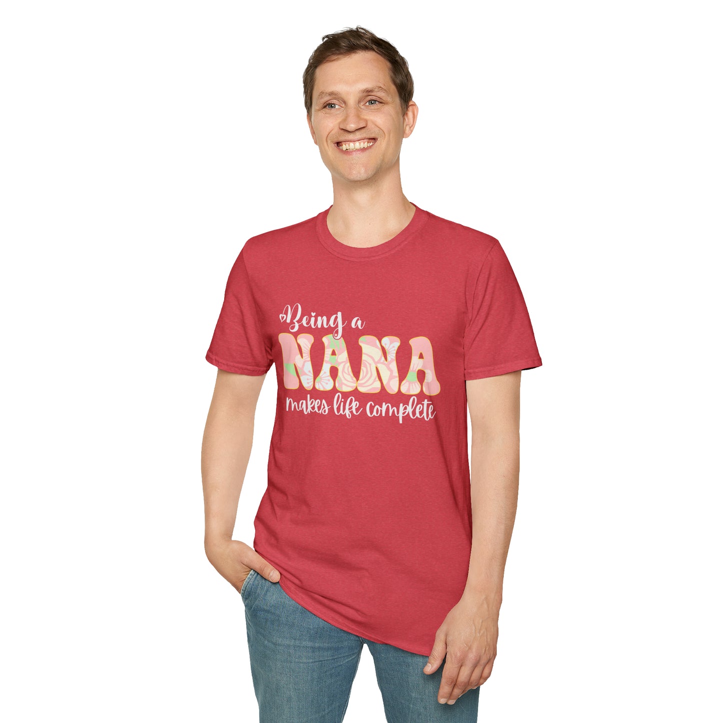 Being a Nana Makes Life Complete Unisex Softstyle T-Shirt