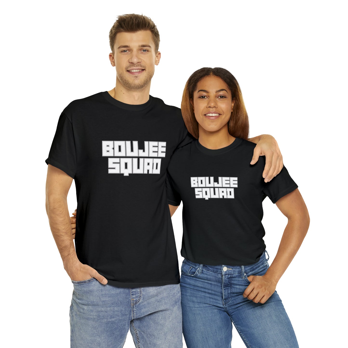 Boujee Squad Unisex Heavy Cotton Tee_WHT Print