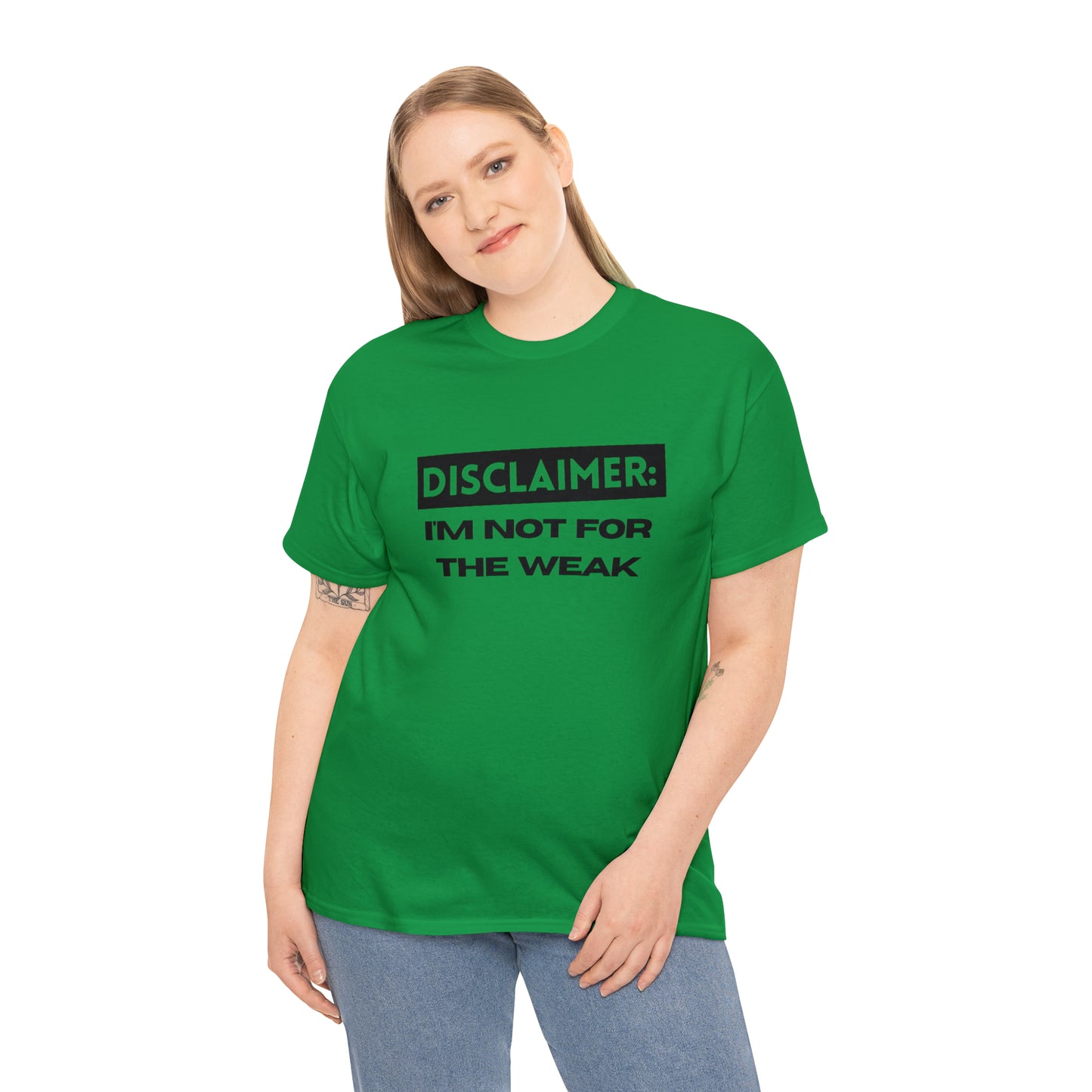 Disclaimer: I'M Not For The Weak Unisex Heavy Cotton Tee_BLK