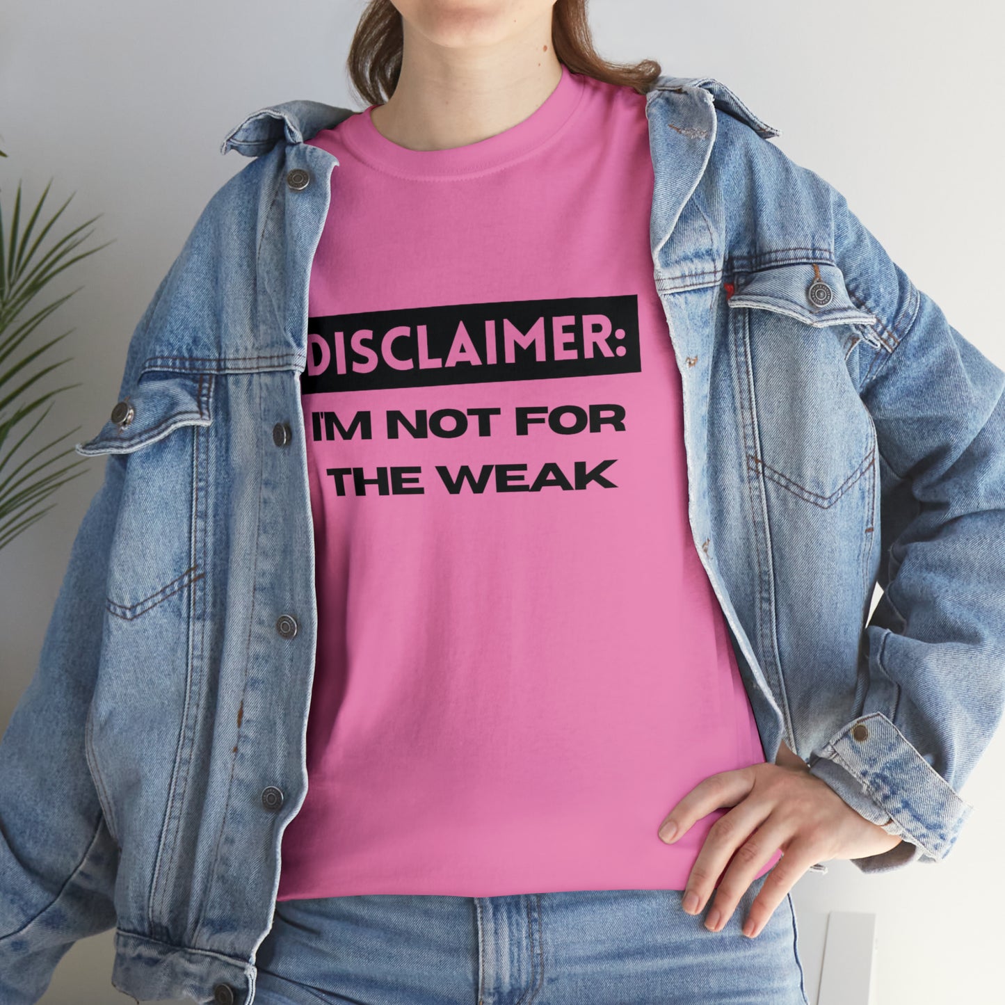 Disclaimer: I'M Not For The Weak Unisex Heavy Cotton Tee_BLK
