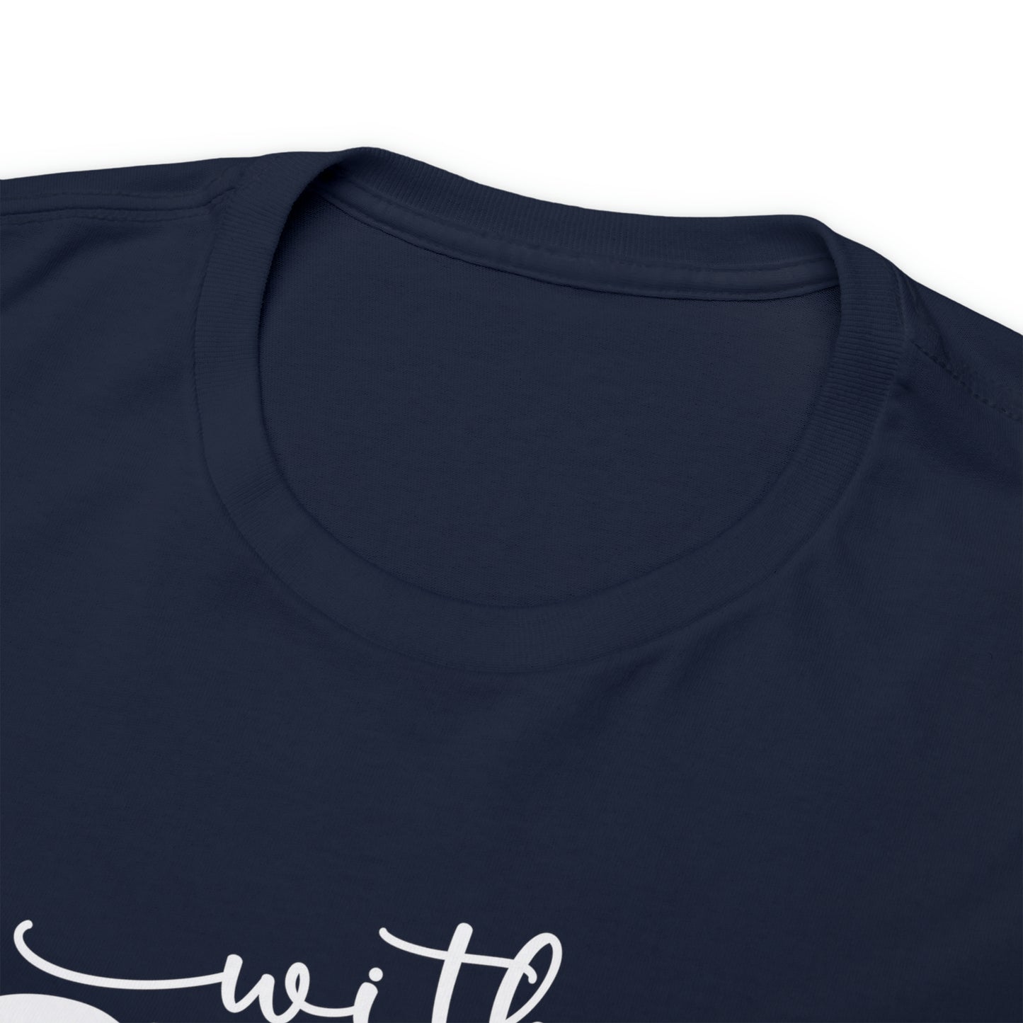 With God All Things Are Possible Unisex Heavy Cotton Tee - White Print