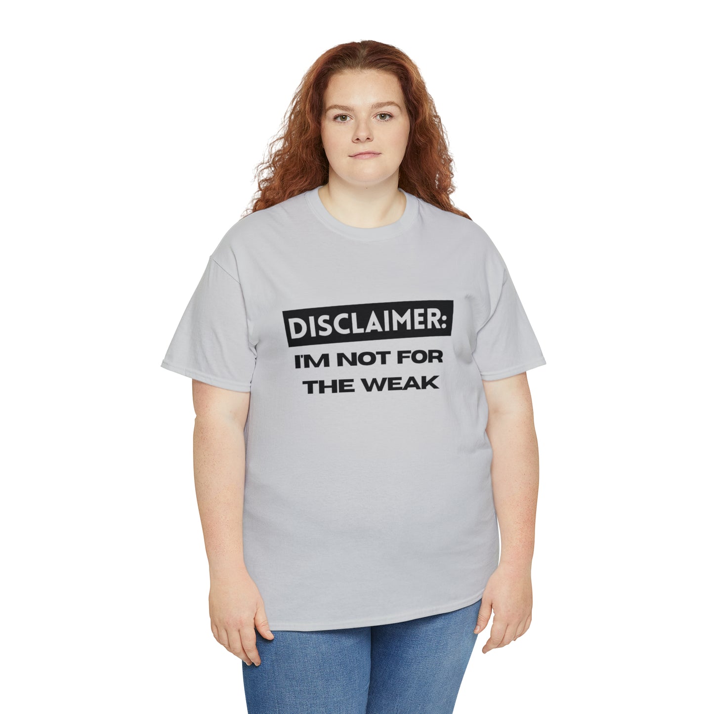 Disclaimer: I'M Not For The Weak Unisex Heavy Cotton Tee_BLK