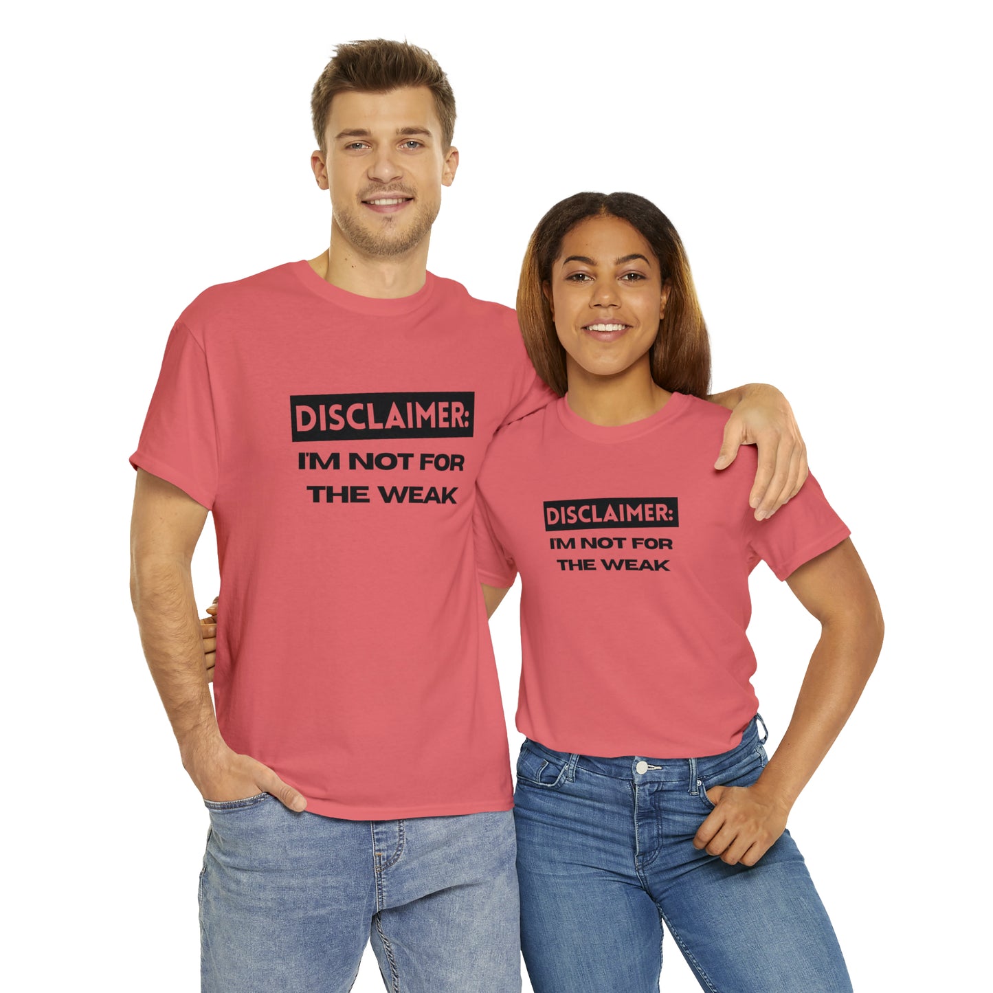 Disclaimer: I'M Not For The Weak Unisex Heavy Cotton Tee_BLK