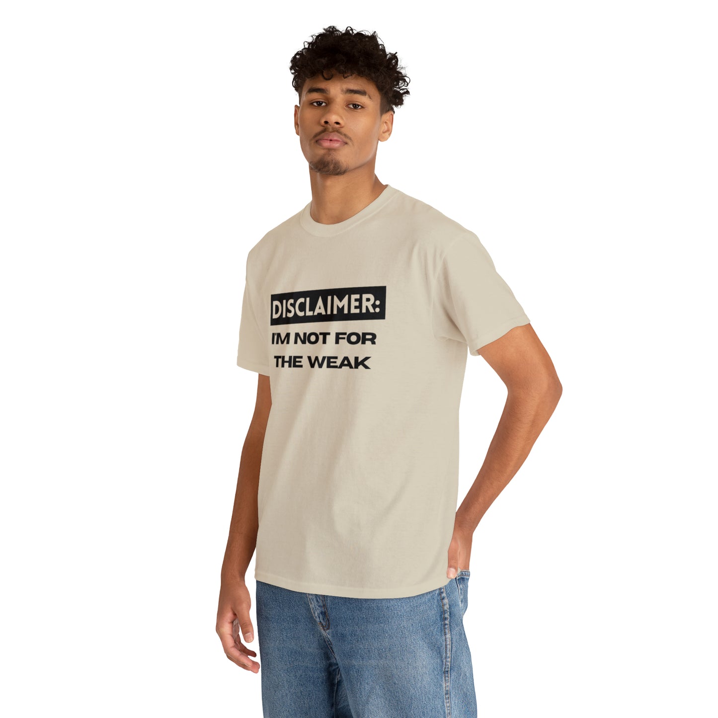 Disclaimer: I'M Not For The Weak Unisex Heavy Cotton Tee_BLK