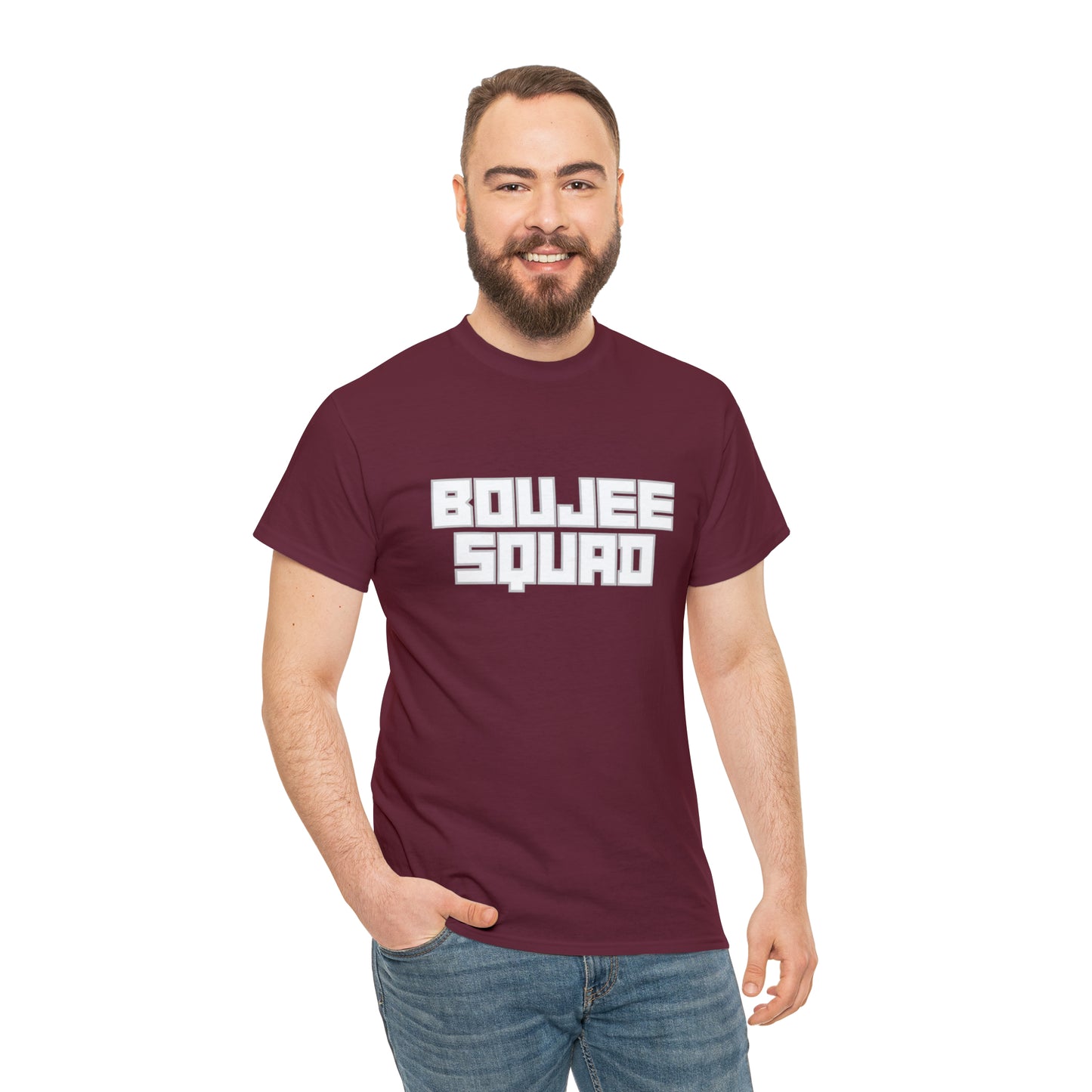 Boujee Squad Unisex Heavy Cotton Tee_WHT Print