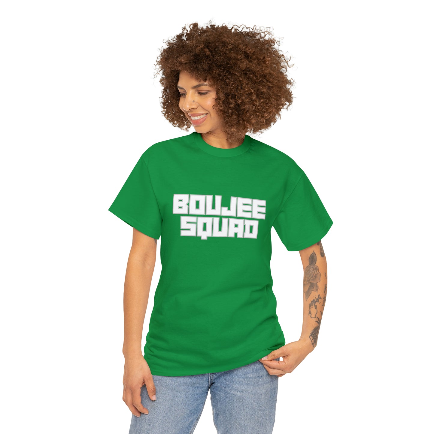 Boujee Squad Unisex Heavy Cotton Tee_WHT Print