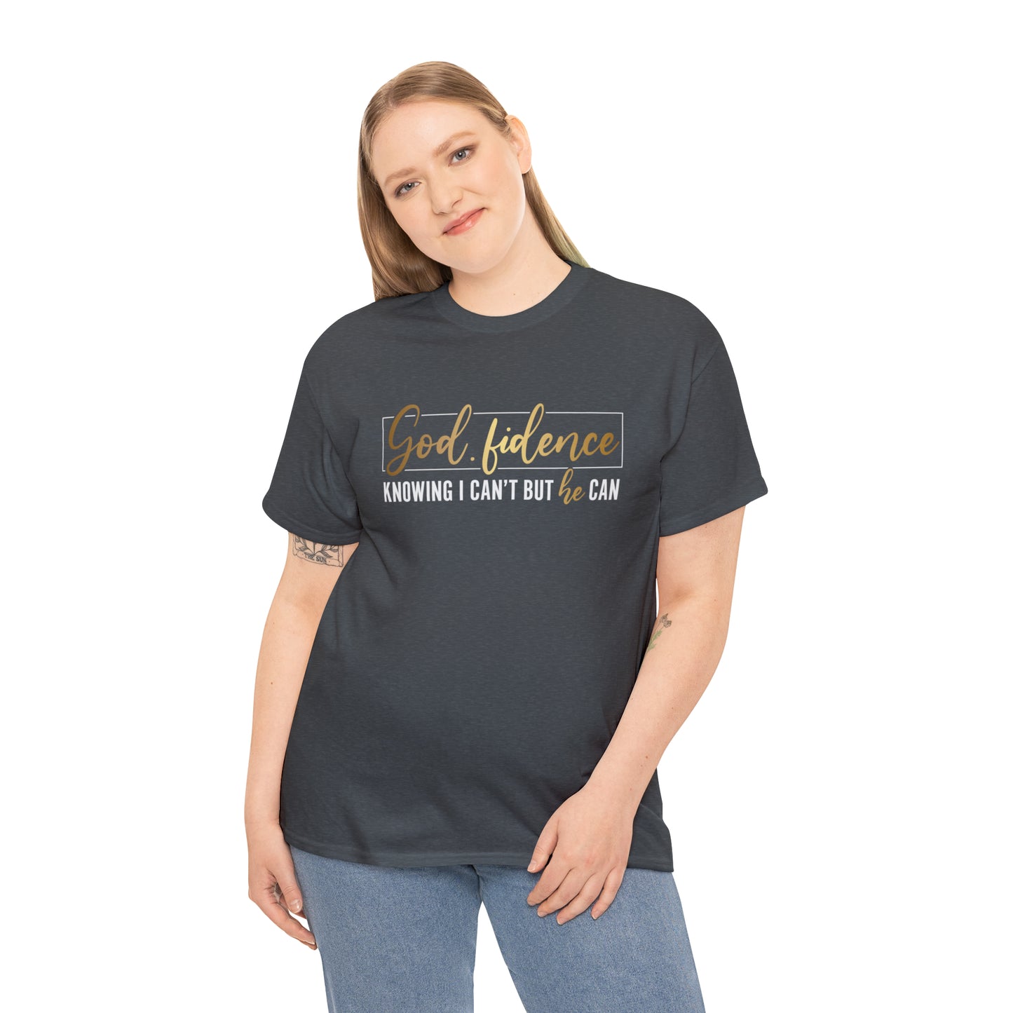 God-fidence Unisex Heavy Cotton Tee - Black Print