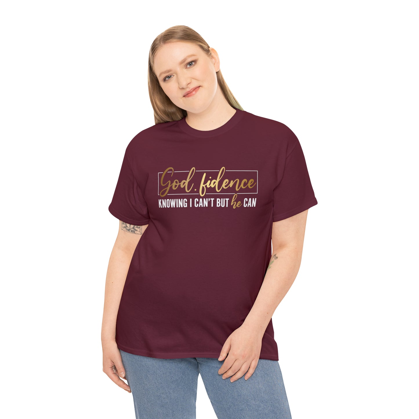God-fidence Unisex Heavy Cotton Tee - Black Print