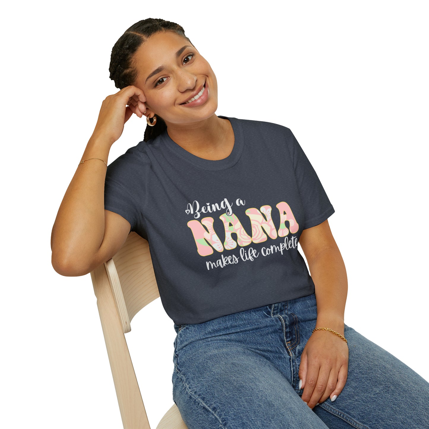 Being a Nana Makes Life Complete Unisex Softstyle T-Shirt