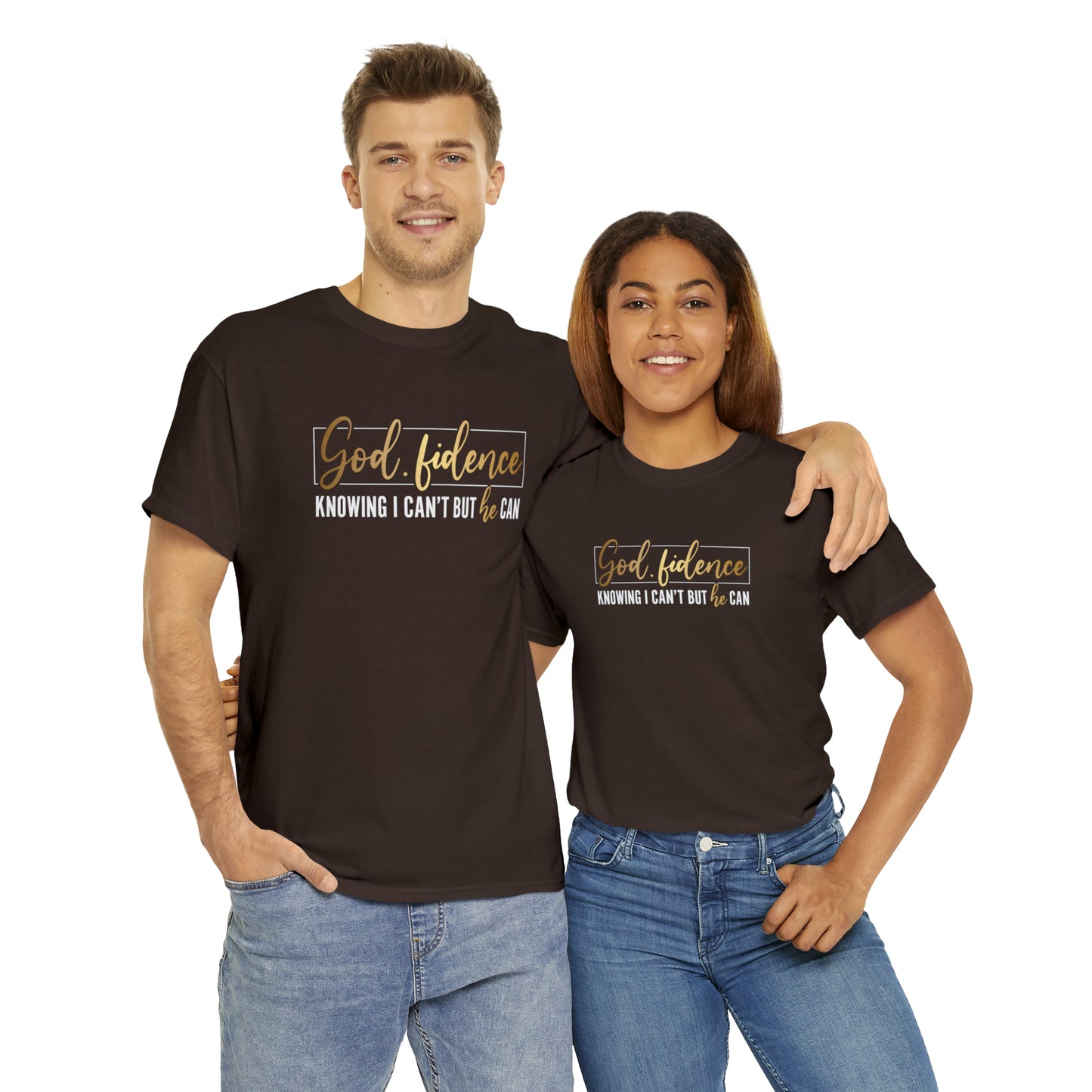 God-fidence Unisex Heavy Cotton Tee - Black Print