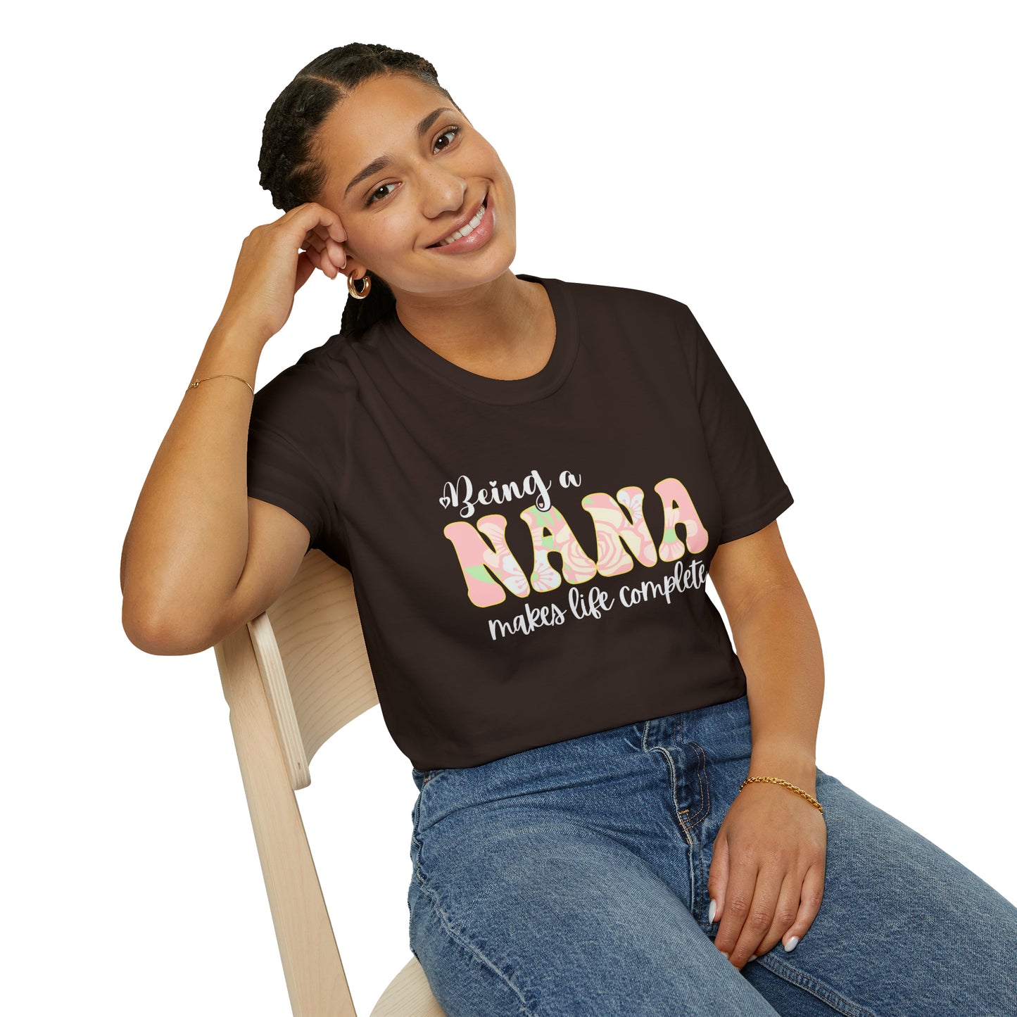 Being a Nana Makes Life Complete Unisex Softstyle T-Shirt