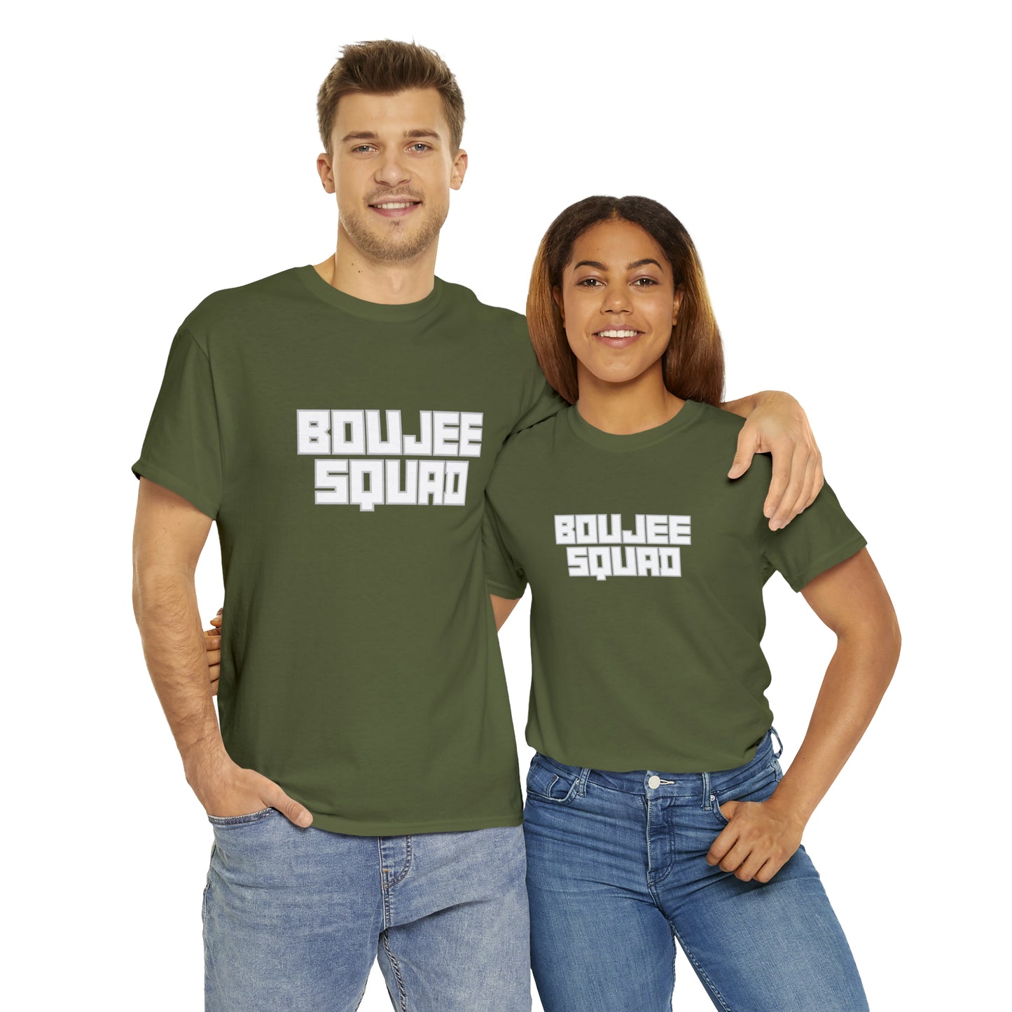 Boujee Squad Unisex Heavy Cotton Tee_WHT Print