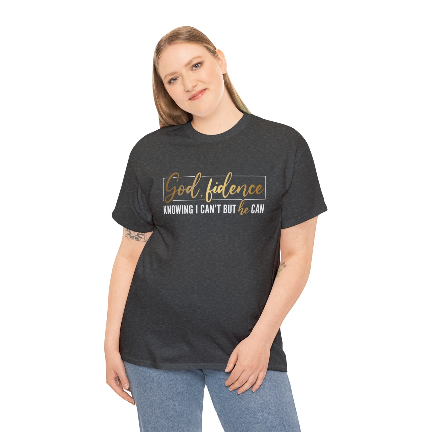 God-fidence Unisex Heavy Cotton Tee - Black Print