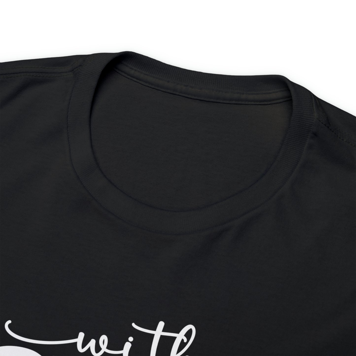 With God All Things Are Possible Unisex Heavy Cotton Tee - White Print