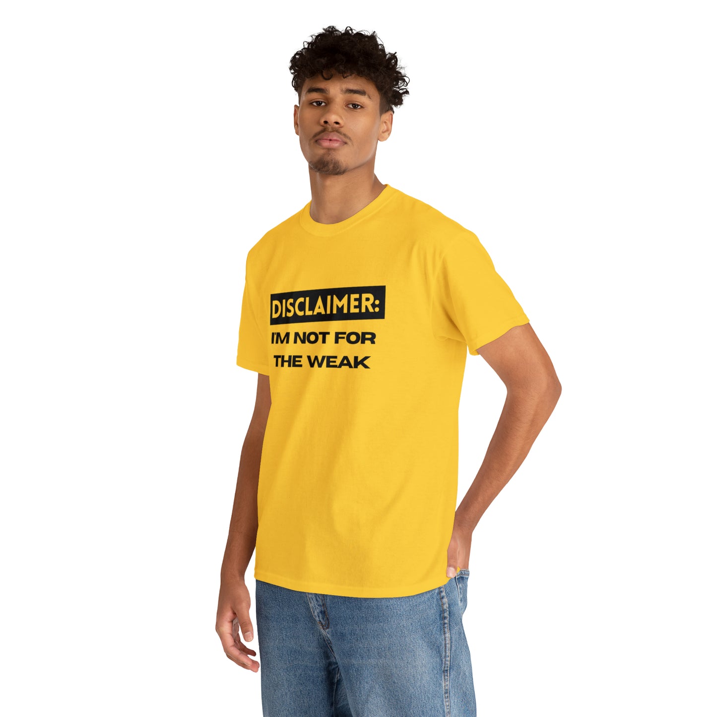 Disclaimer: I'M Not For The Weak Unisex Heavy Cotton Tee_BLK