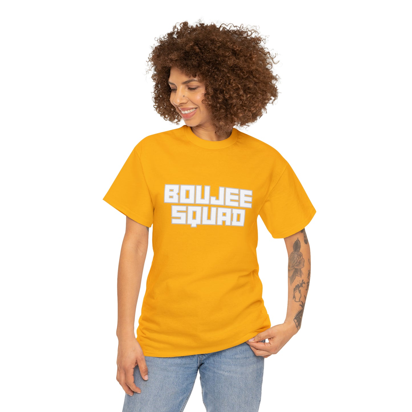 Boujee Squad Unisex Heavy Cotton Tee_WHT Print