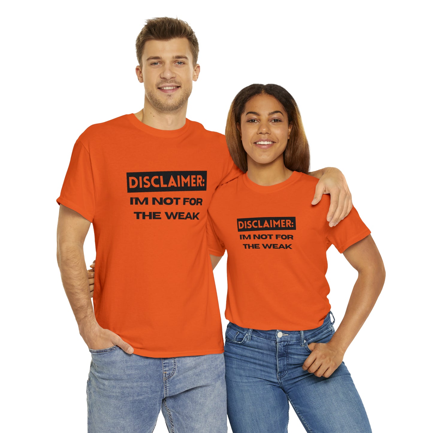 Disclaimer: I'M Not For The Weak Unisex Heavy Cotton Tee_BLK