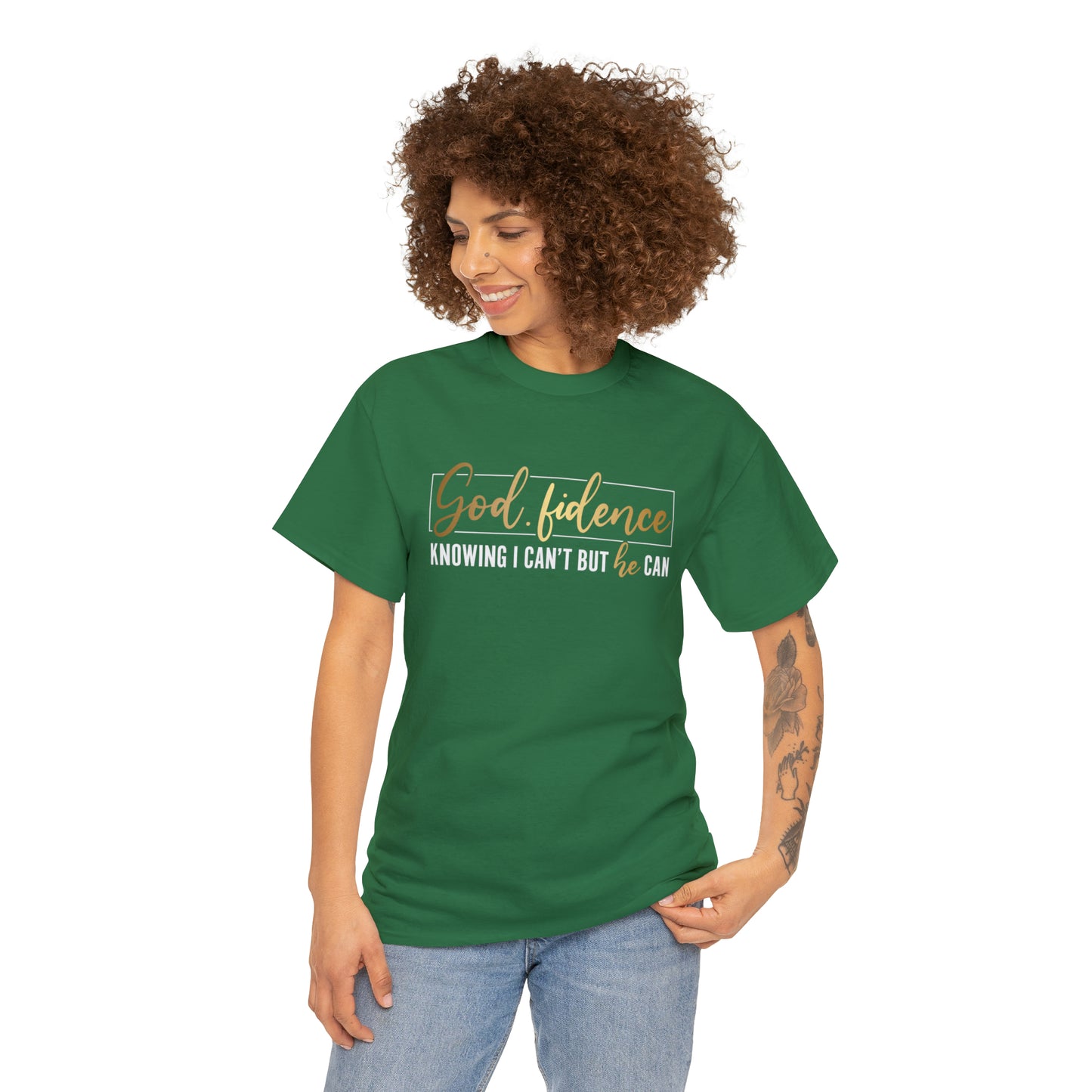 God-fidence Unisex Heavy Cotton Tee - Black Print