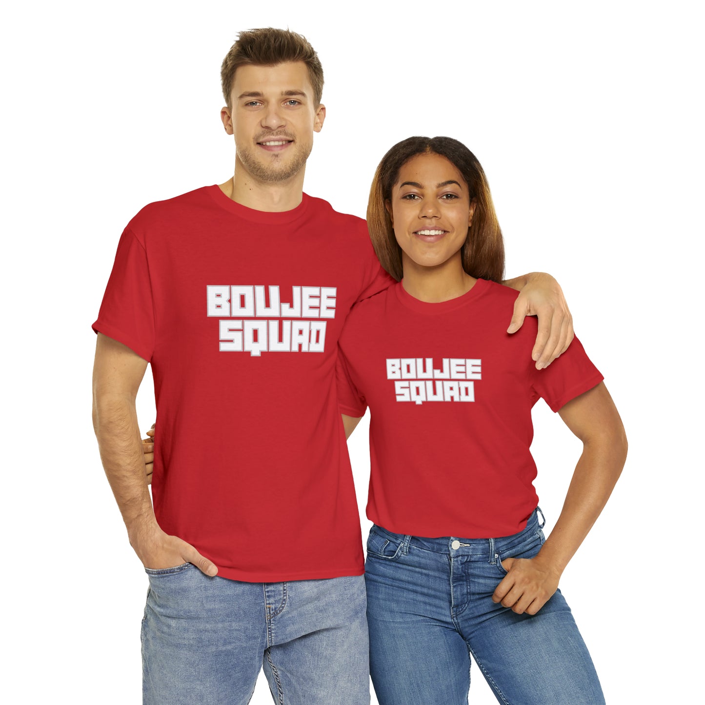 Boujee Squad Unisex Heavy Cotton Tee_WHT Print