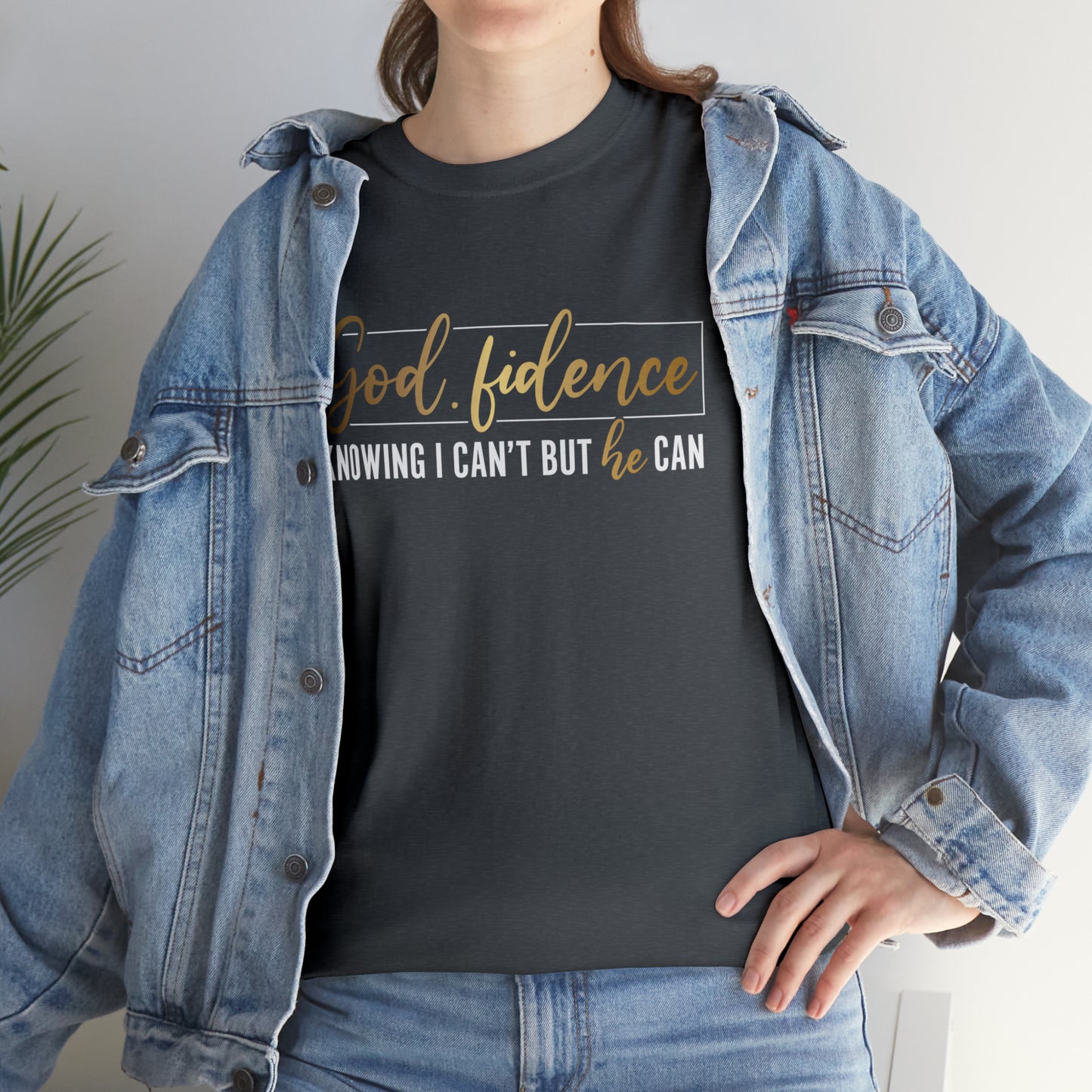 God-fidence Unisex Heavy Cotton Tee - Black Print
