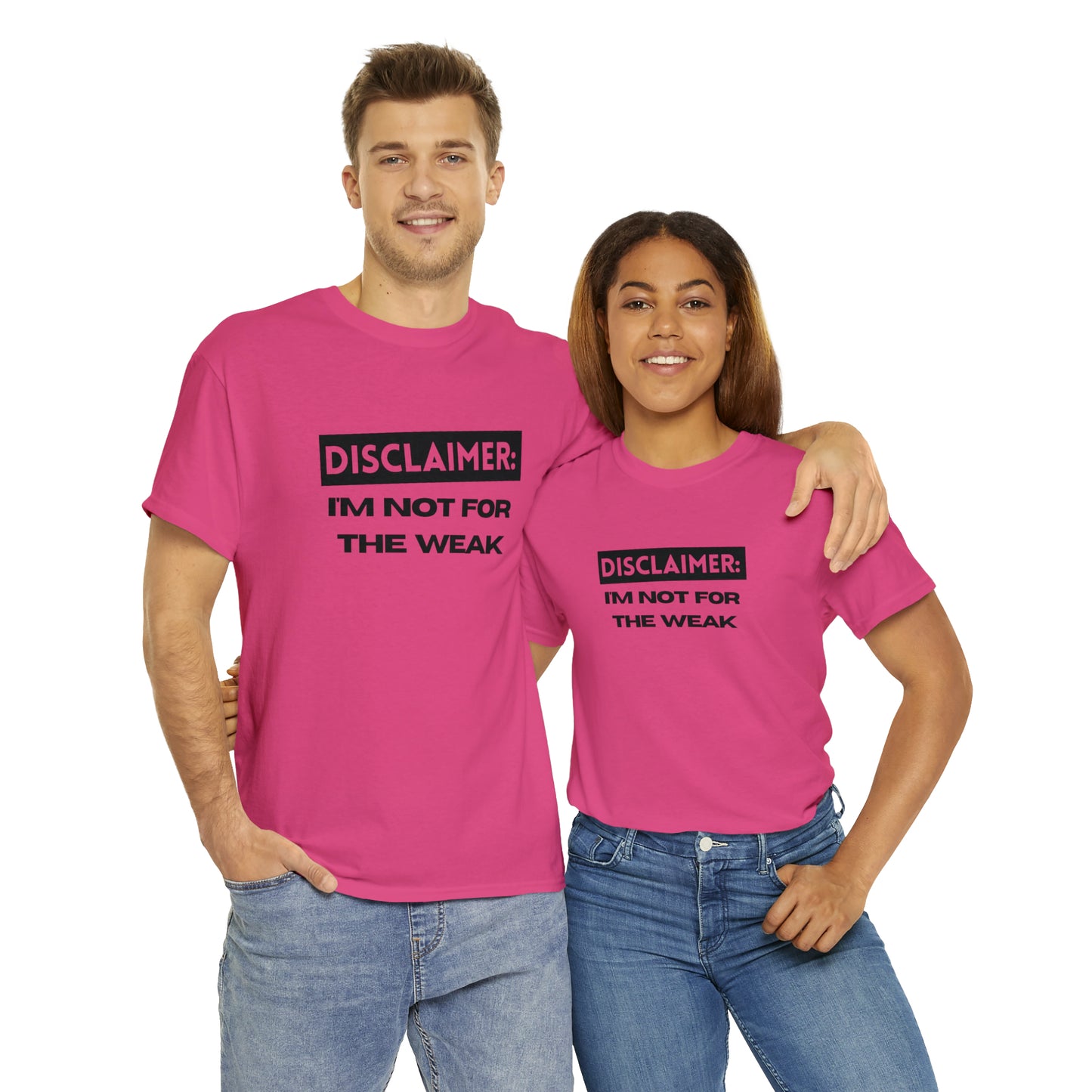 Disclaimer: I'M Not For The Weak Unisex Heavy Cotton Tee_BLK