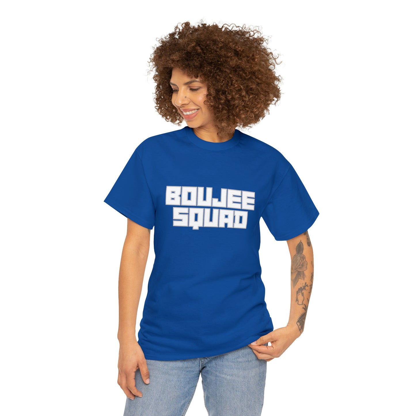Boujee Squad Unisex Heavy Cotton Tee_WHT Print