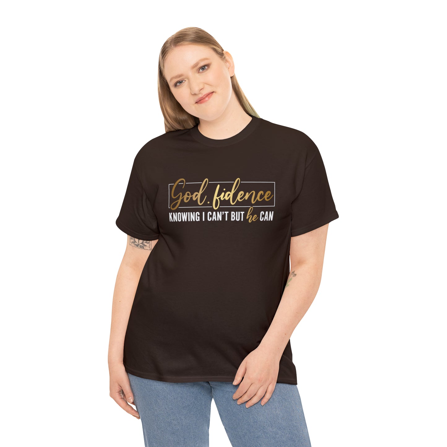 God-fidence Unisex Heavy Cotton Tee - Black Print
