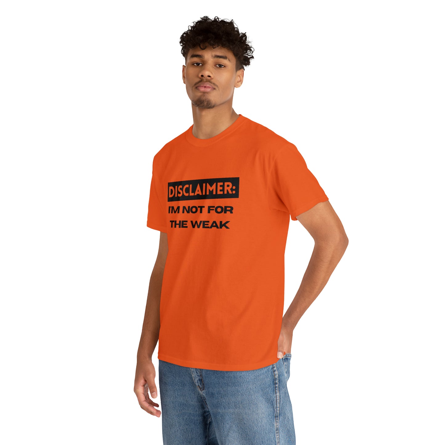 Disclaimer: I'M Not For The Weak Unisex Heavy Cotton Tee_BLK
