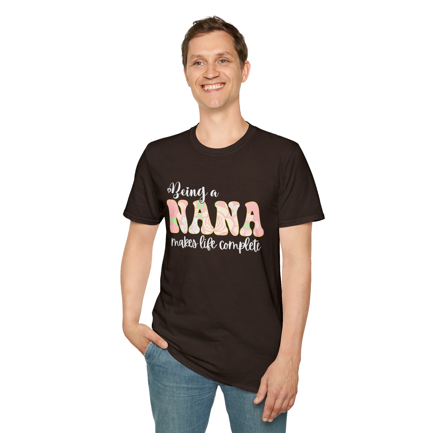 Being a Nana Makes Life Complete Unisex Softstyle T-Shirt
