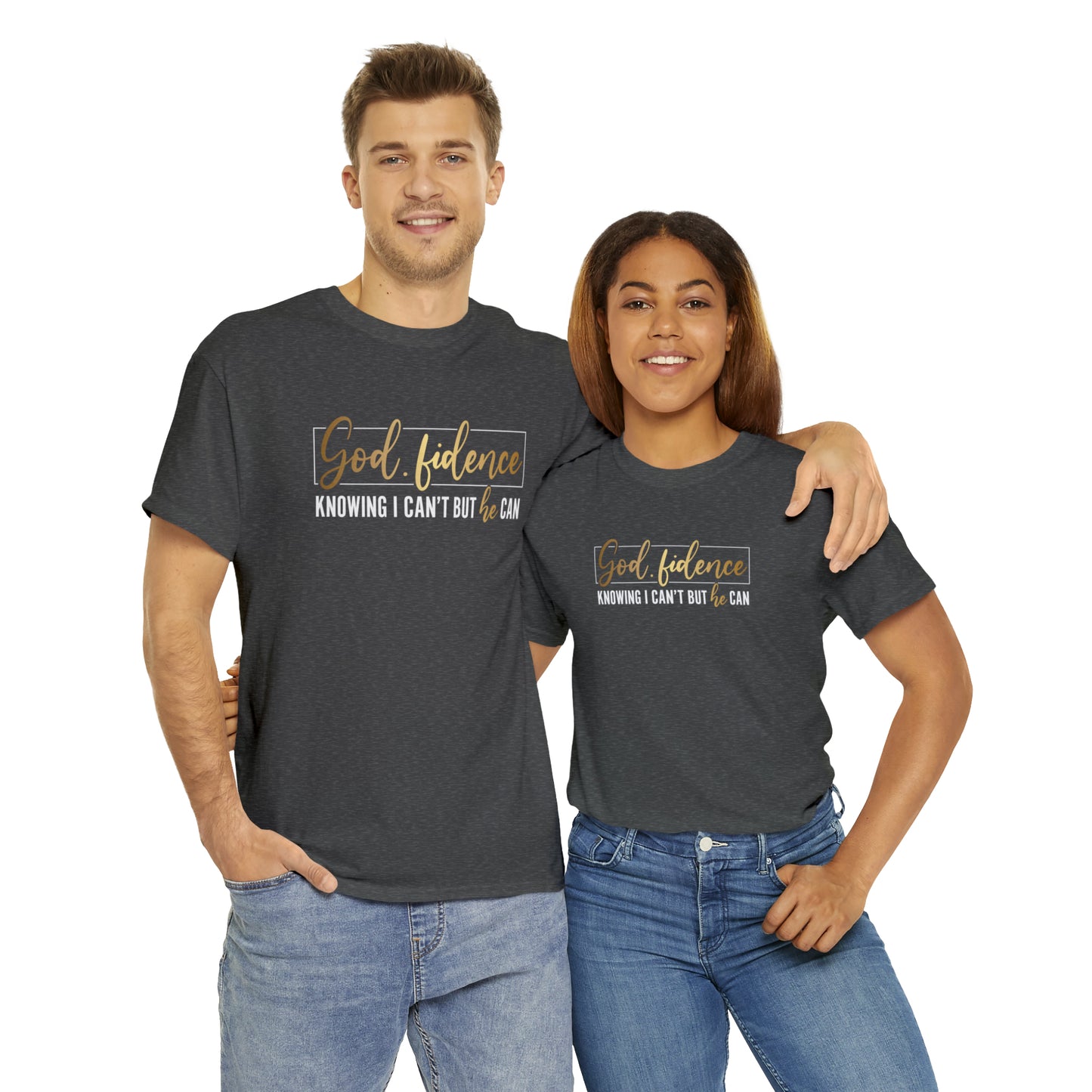 God-fidence Unisex Heavy Cotton Tee - Black Print