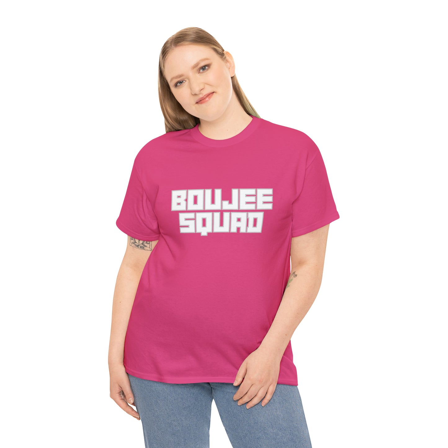 Boujee Squad Unisex Heavy Cotton Tee_WHT Print