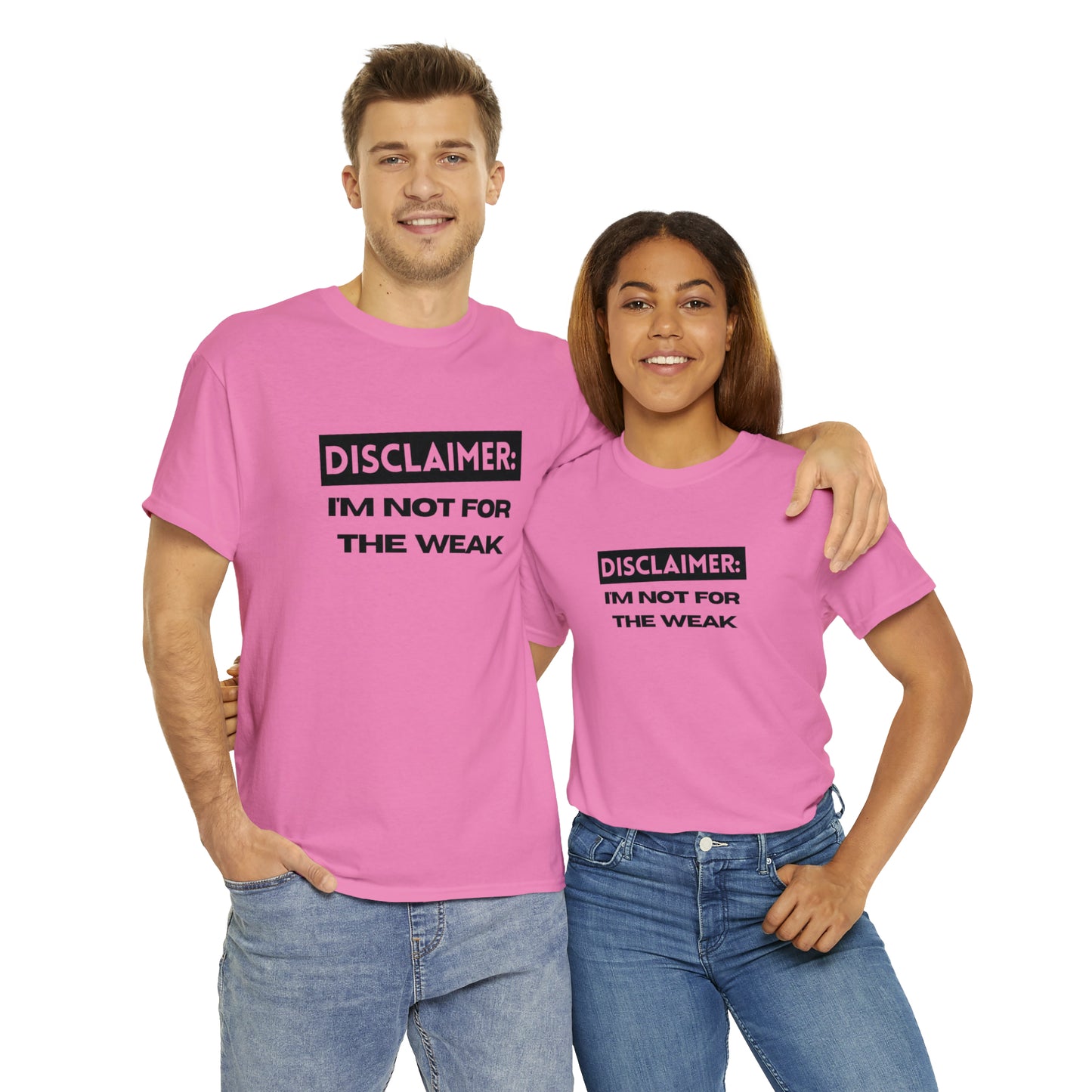 Disclaimer: I'M Not For The Weak Unisex Heavy Cotton Tee_BLK
